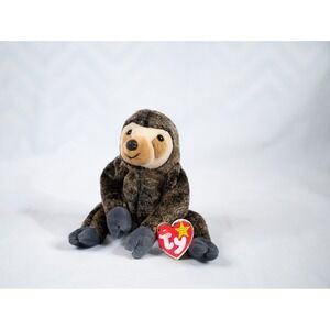 1999 Ty Beanie Baby - SLOWPOKE The Sloth 6" Plush‎ Stuffed Animal Toy